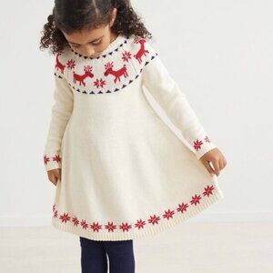 Hanna Andersson Girls Holiday Sweater Dress